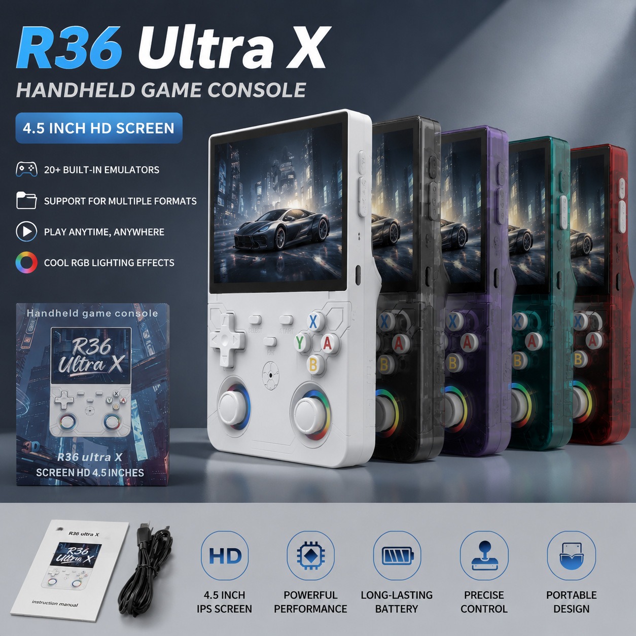 Gaming Console R36 Ultra - NEW 4.5 inch R36 ultra X
