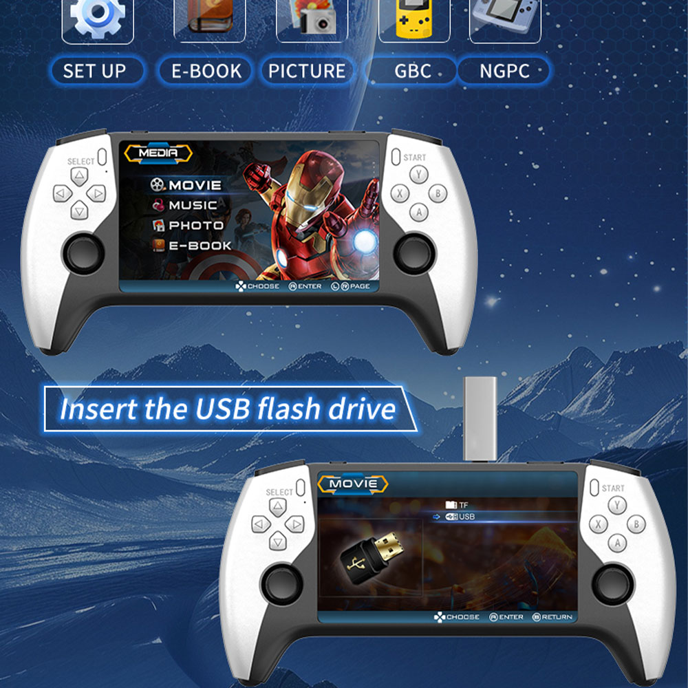 2026 New SF3500 5 Inch Handhel - Gaming Console In Chinese ulasan dan harga