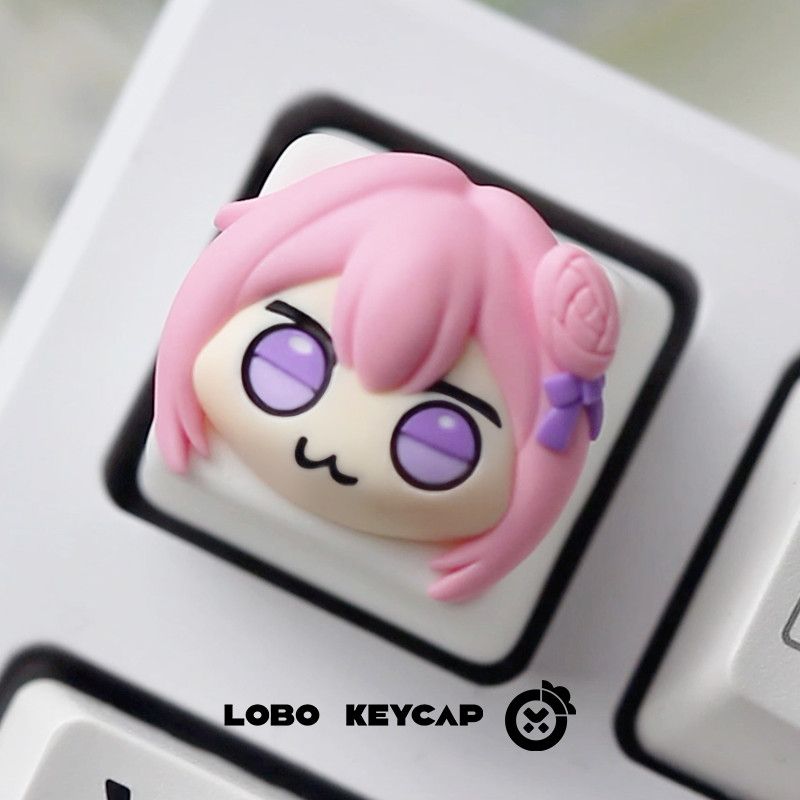 Cute Pink Hair Anime Girl Resi - Gaming Console Keyboard ulasan dan harga