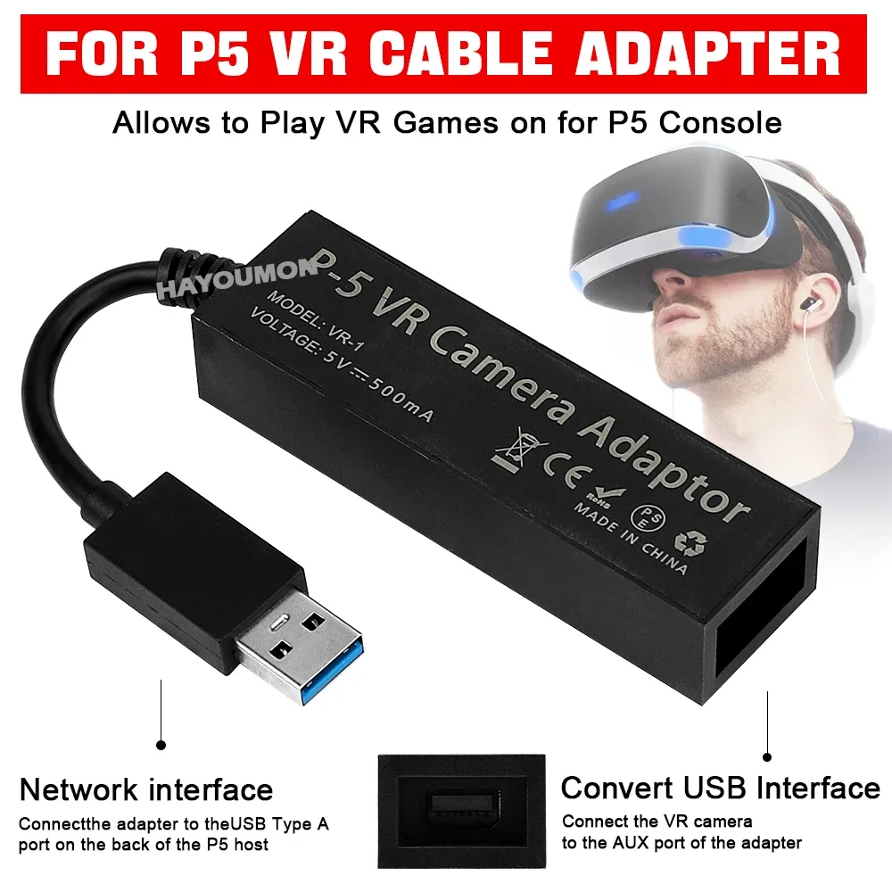 For PS5 VR Cable Adapter For P - Gaming Console Vr ulasan dan harga