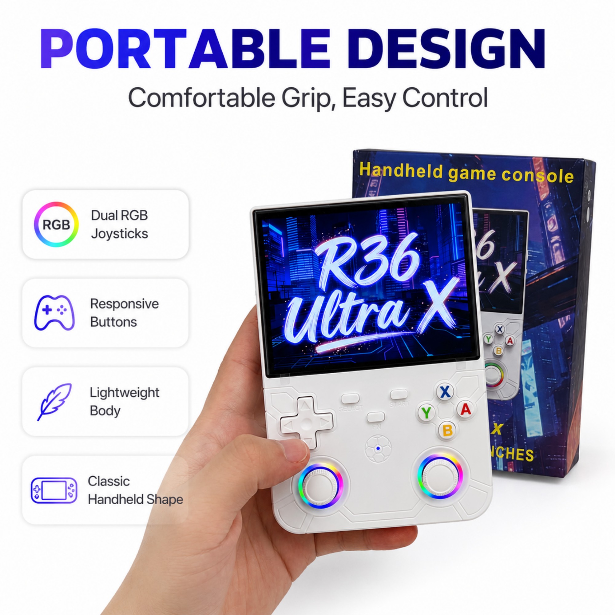 Retro Handheld Game Console R3 - Gaming Console R36 Ultra ulasan dan harga